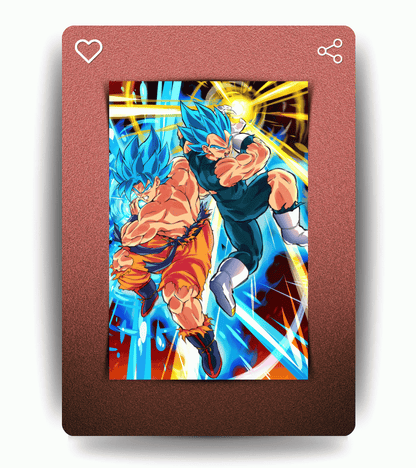 Goku & Vegeta Final Attack Wall Poster | Dragon Ball | Anime Print