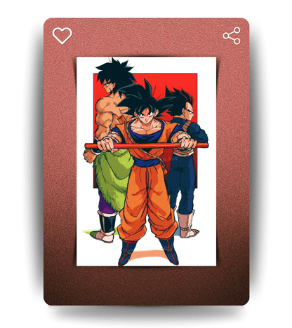 Saiyan Warriors Wall Poster | Dragon Ball | Anime Print