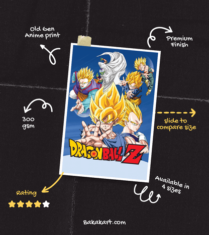 Dragon Ball Z Wall Poster | Dragon Ball | Anime Print