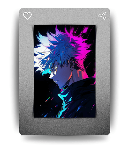 Gojo Neon Style Wall Poster | Jujutsu Kaisen | Anime Print