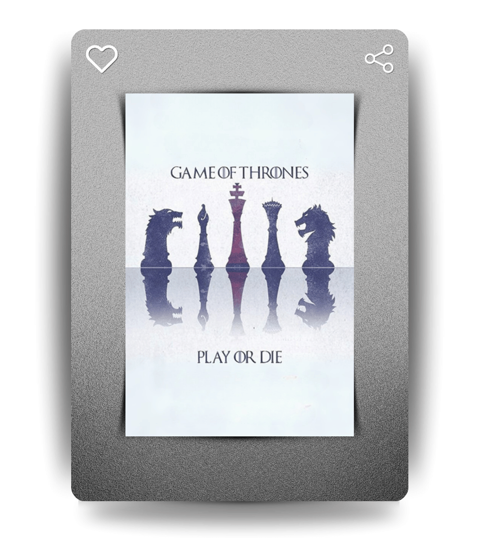 GOT Chess Wall Poster | Game Of Thrones | Pop Culture Print