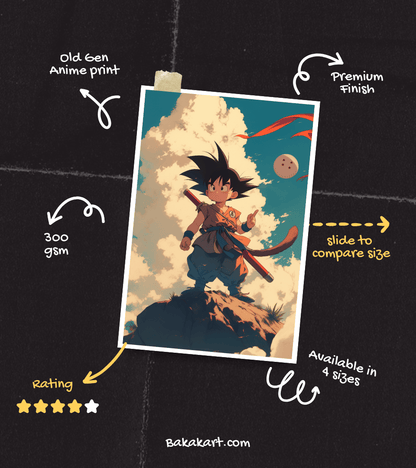 Kid Goku Wall Poster | Dragon Ball | Anime Print