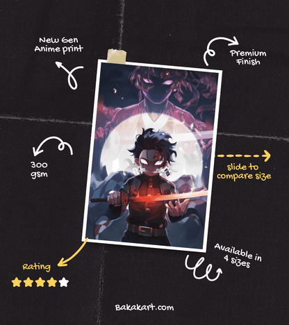 Tanjiro Marked Wall Poster | Demon Slayer | Anime Print