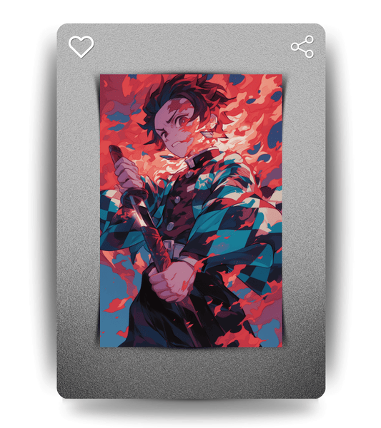 Tanjiro Abstract Wall Poster | Demon Slayer | Anime Print