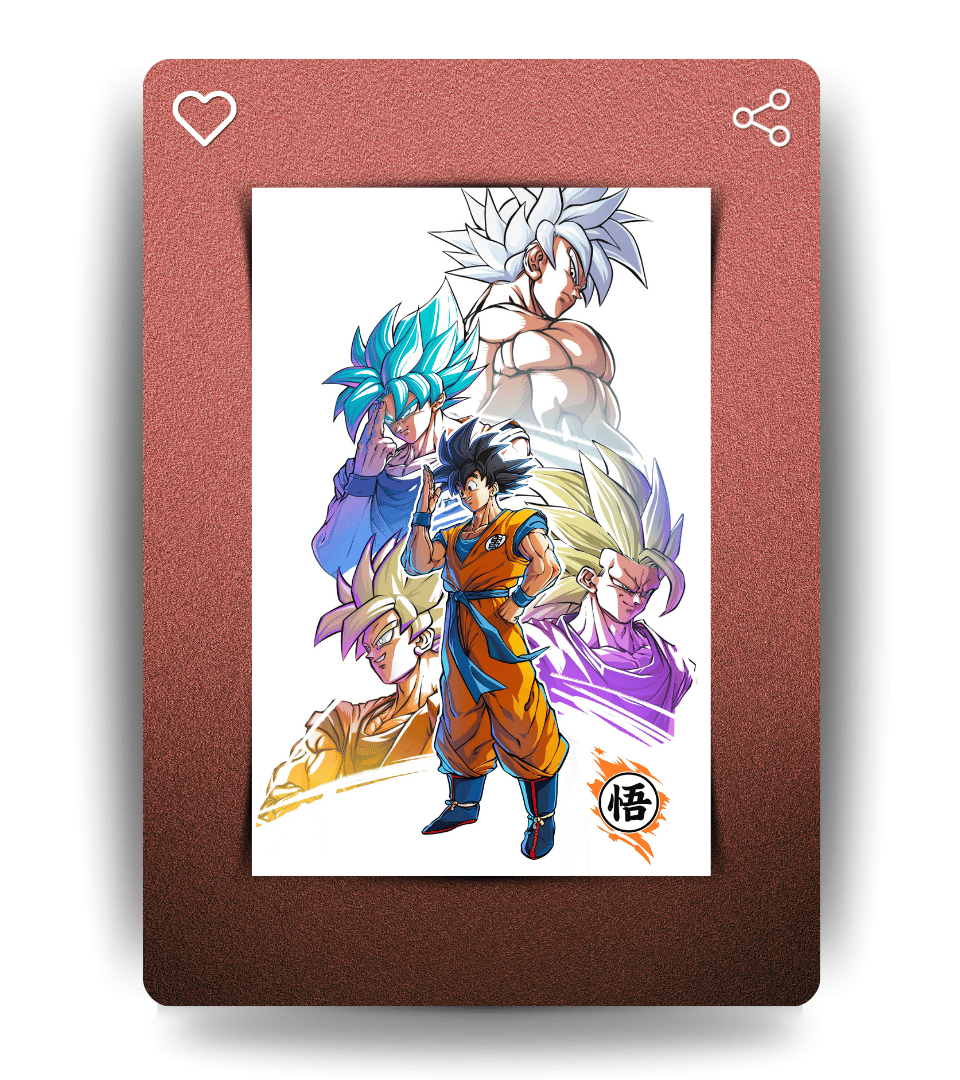 Goku Saiyan's Wall Poster | Dragon Ball | Anime Print