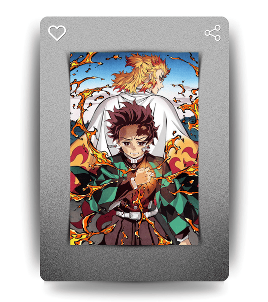 Tanjiro & Rengoku Wall Poster | Demon Slayer | Anime Print