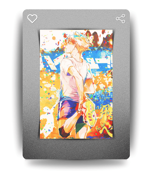 Hinata Abstract Wall Poster | Haikyuu | Anime Print