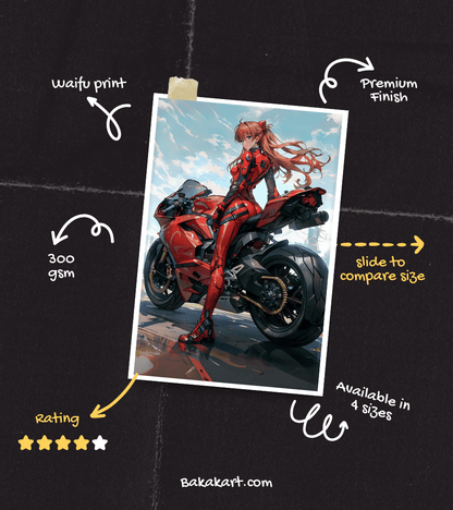 Asuka Langley Soryu Waifu Wall Poster | Neon Genesis Evangelion | Anime Print