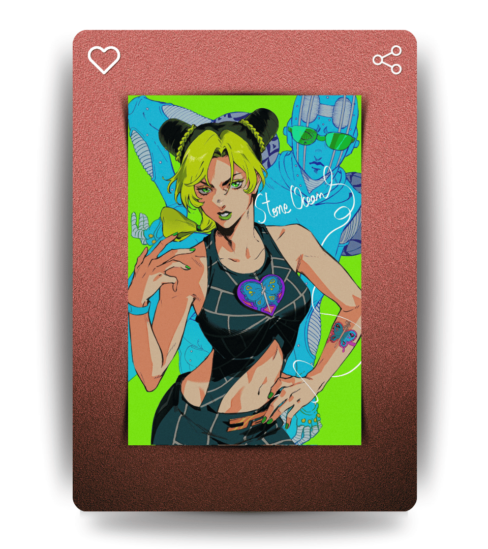 Jolyne Cujoh Wall Poster | JoJo's Bizarre Adventure | Anime Print