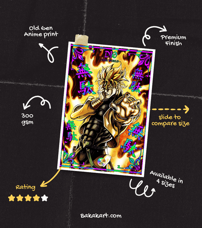 Dio Brando Wall Poster | JoJo's Bizarre Adventure | Anime Print