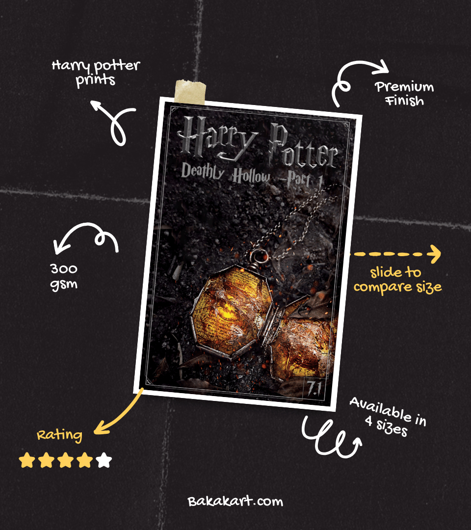 Deathly Hallows Part 1 Wall Poster | Harry Potter | Pop Culture Print