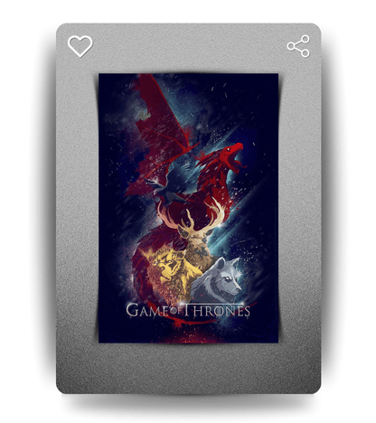 GOT Sigils Wall Poster | Game Of Thrones | Pop Culture Print