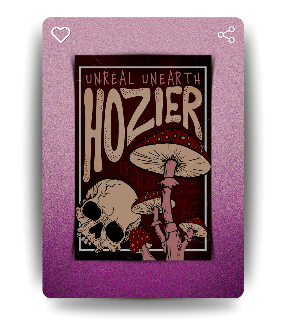 Unearth Unreal Wall Poster | Hozier | Music Print