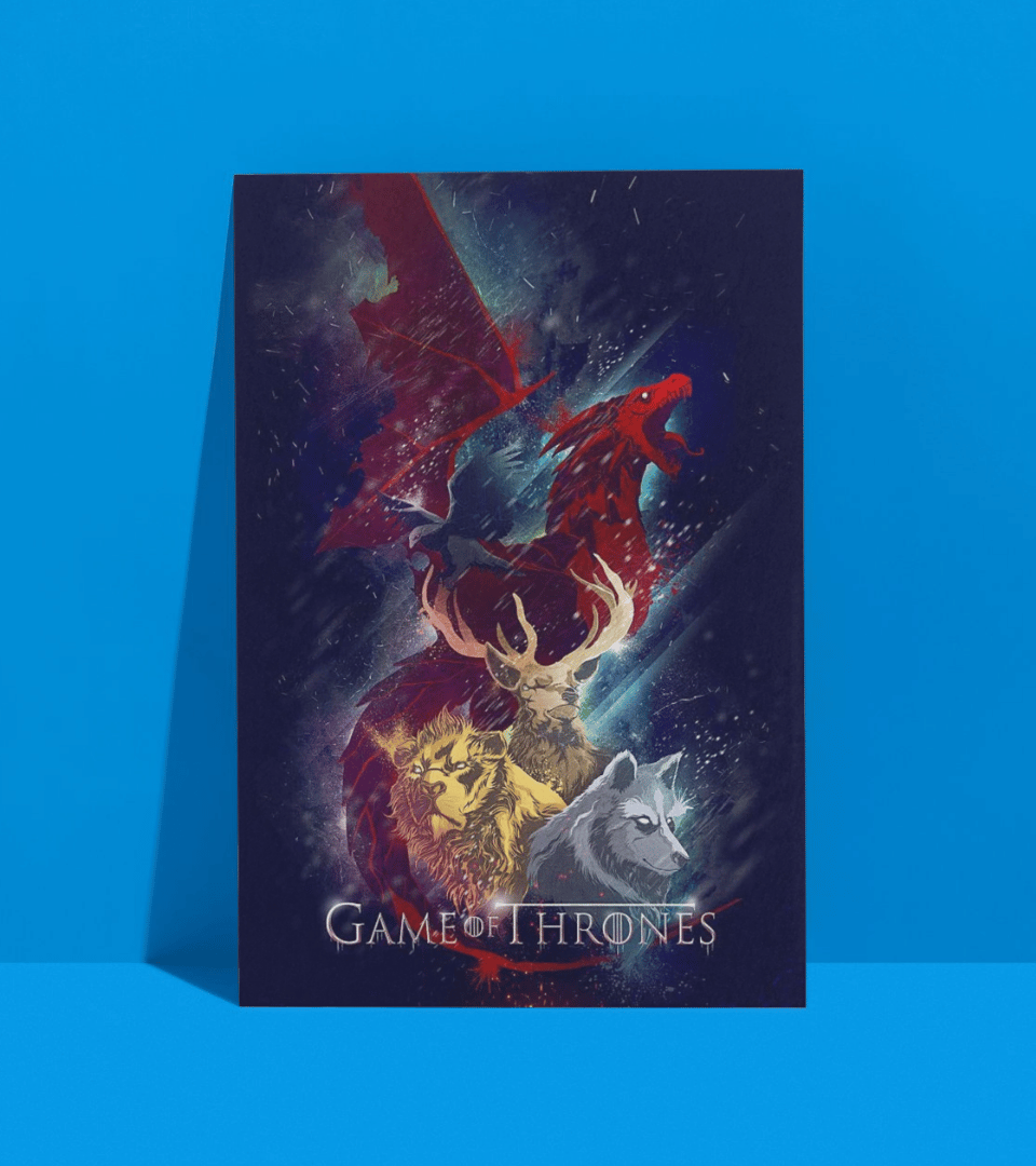 GOT Sigils Wall Poster | Game Of Thrones | Pop Culture Print