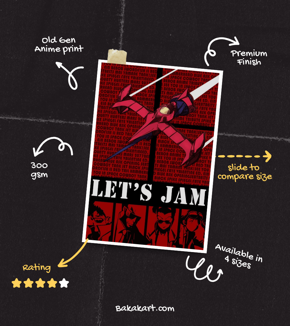 Lets Jam Wall Poster | Cowboy Bepop | Anime Print