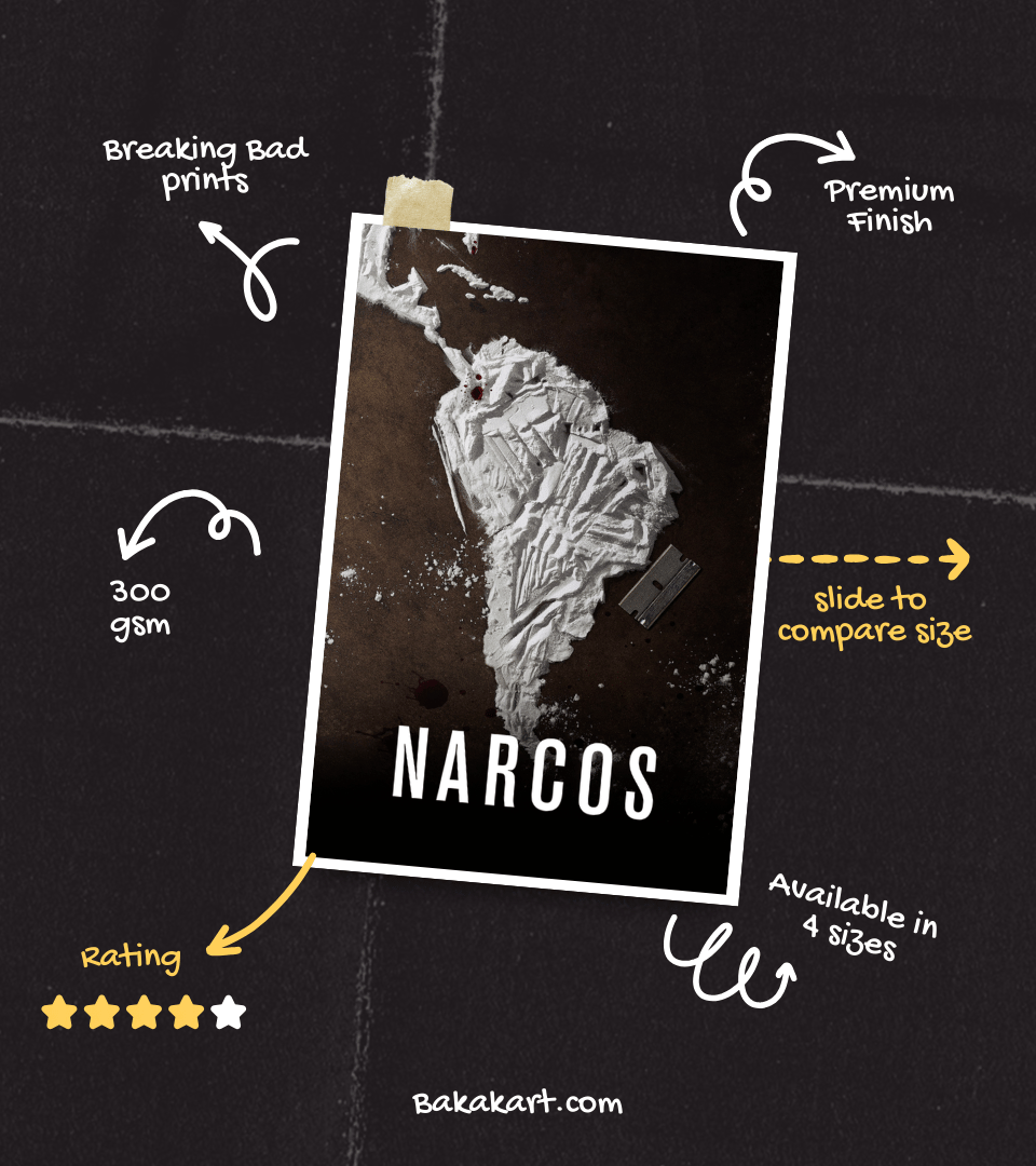 Coke America Wall Poster |  Narcos | Pop Culture Print