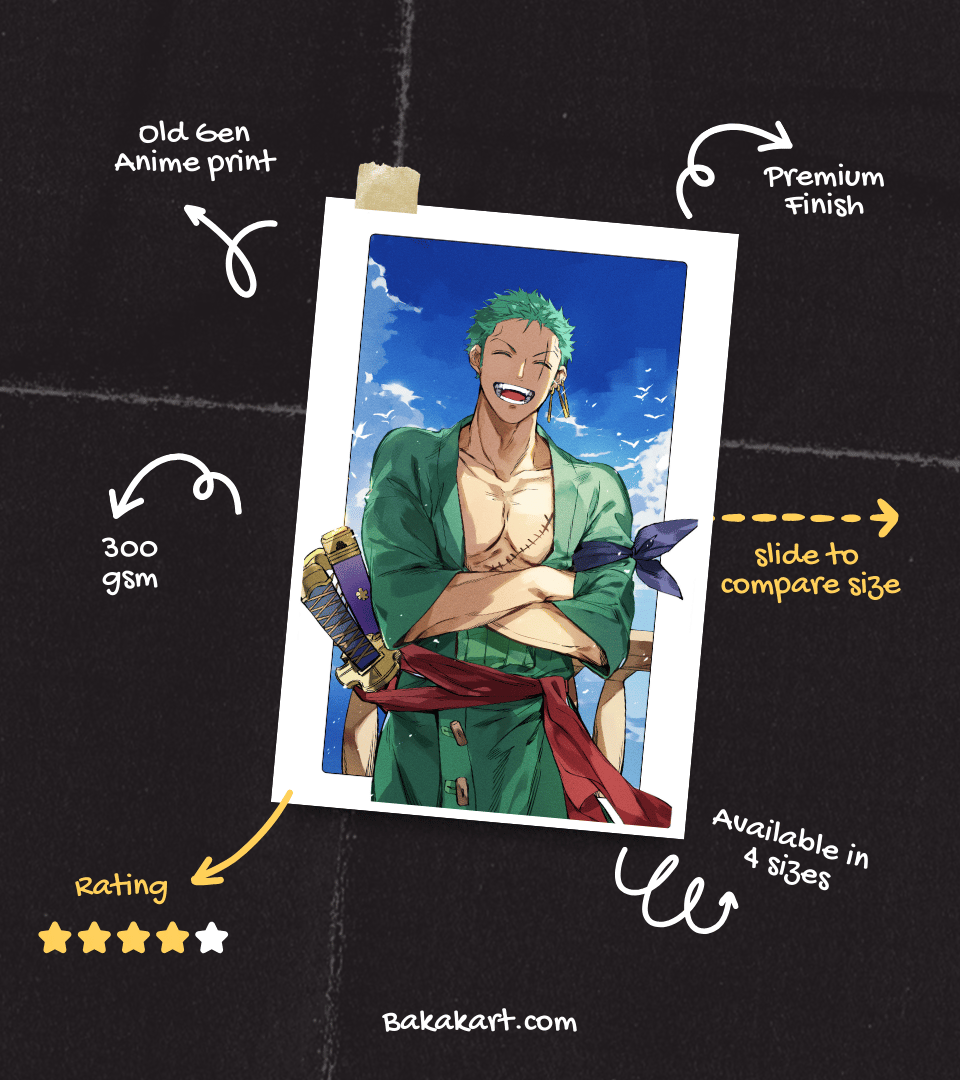 Roronoa Zoro Wall Poster | One Piece | Anime Print