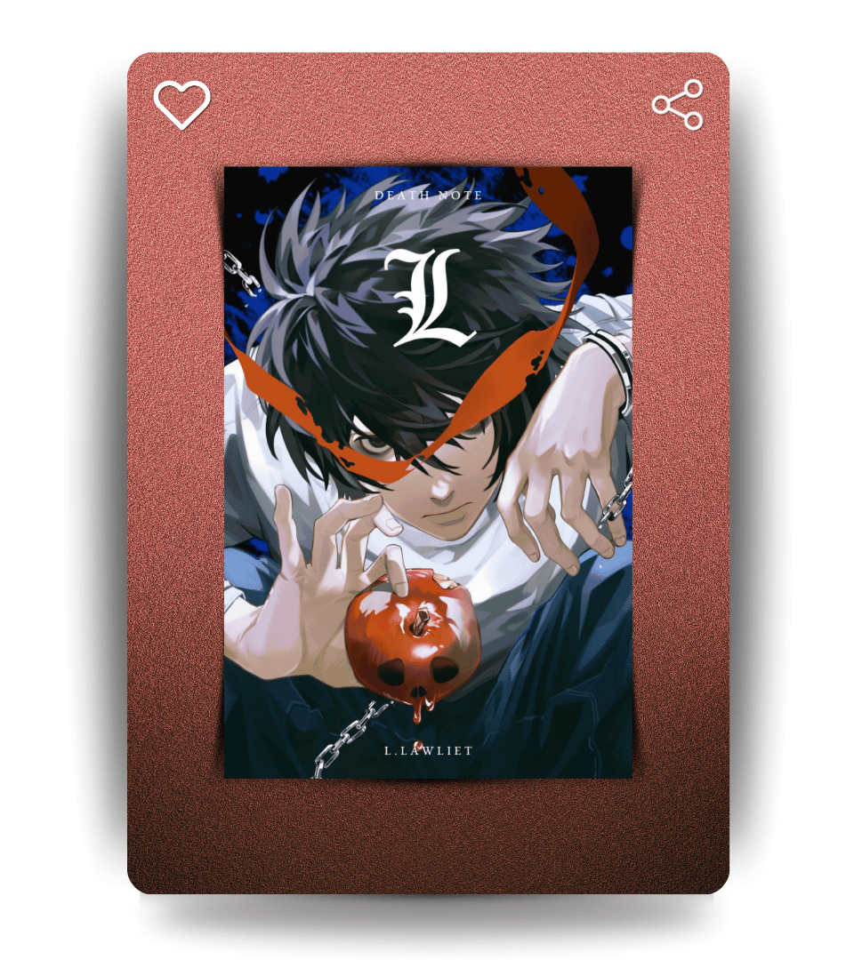 L Death Note Wall Poster | Death Note | Anime Print