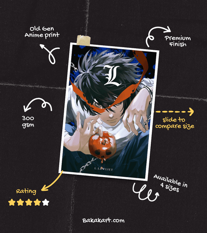 L Death Note Wall Poster | Death Note | Anime Print