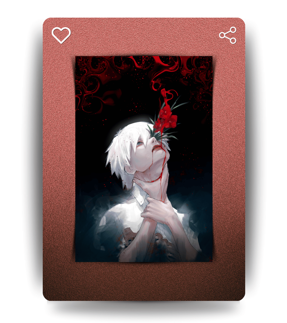 Kaneki Flower Wall Poster | Tokyo Ghoul | Anime Print