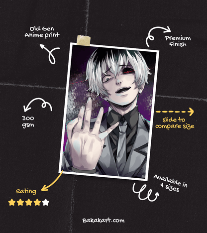 Ken Kaneki Ghoul Wall Poster | Tokyo Ghoul | Anime Print