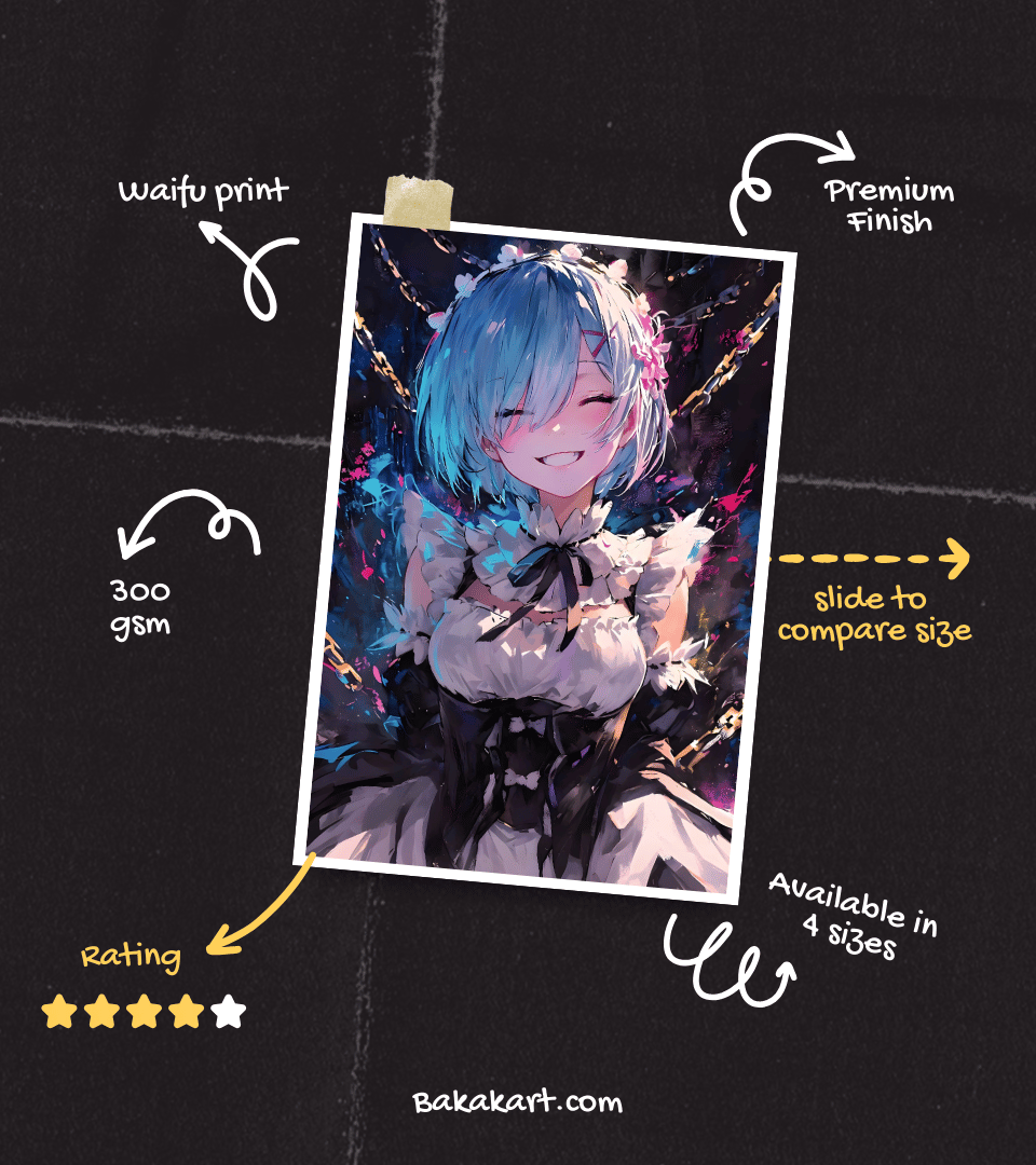 Rem Waifu Wall Poster | Waifu | Anime Print