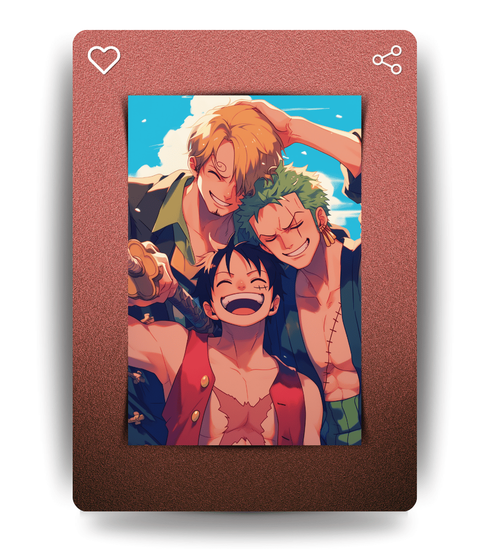 Strawhat Monster Trio Wall Poster | One Piece | Anime Print