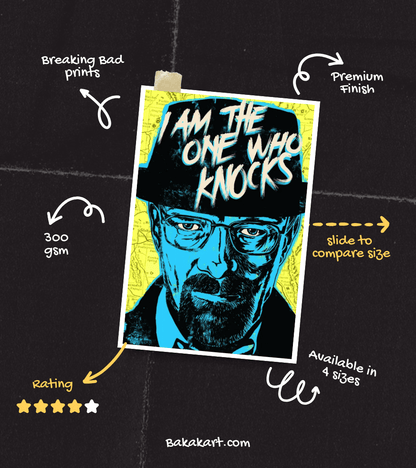 I Am the One Who Knocks Wall Poster | Breaking Bad | Pop Culture Print