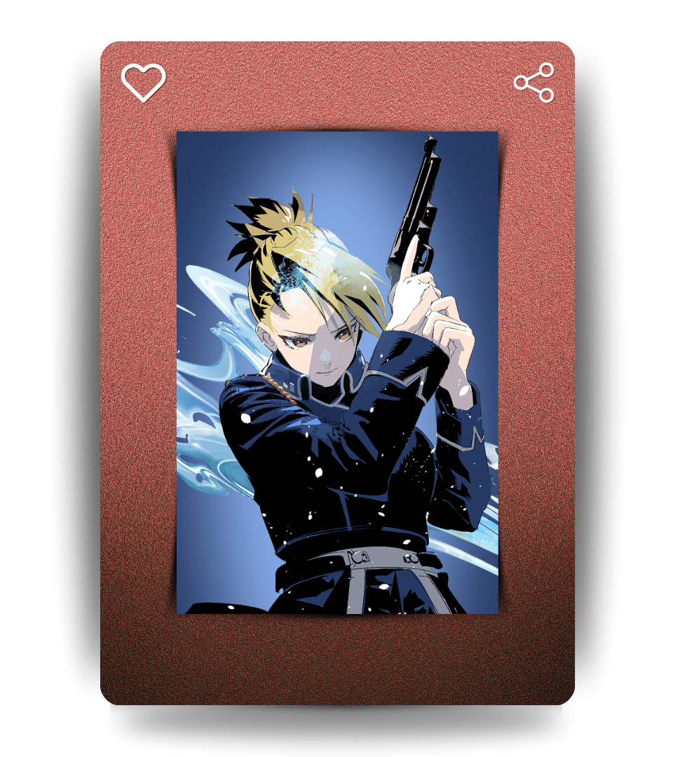 Riza Hawkeye Wall Poster | Full Metal Alchemist Brotherhood | Anime Print