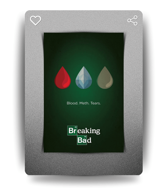 Blood Meth Tears Wall Poster | Breaking Bad | Pop Culture Print