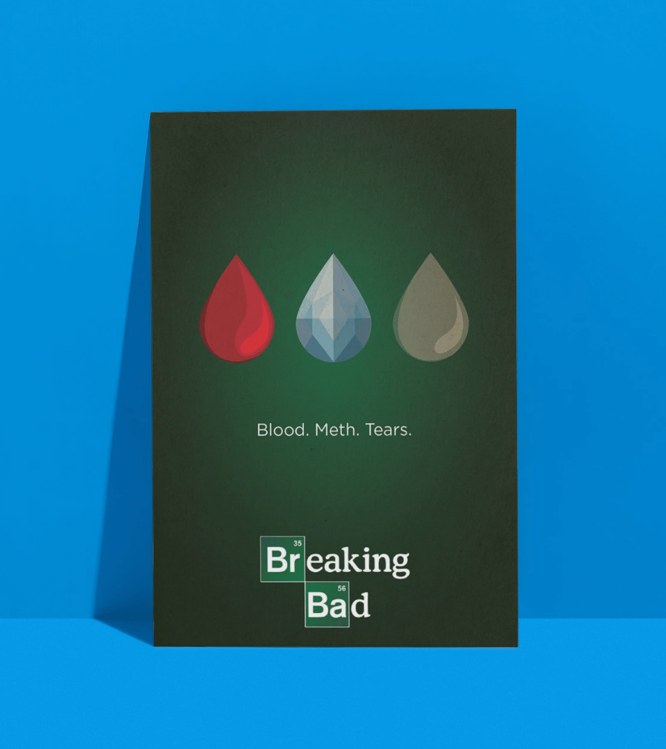 Blood Meth Tears Wall Poster | Breaking Bad | Pop Culture Print