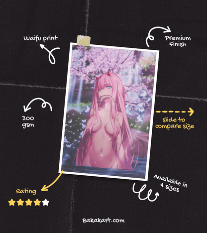 Zero Two Waifu Wall Poster | Darling in the Franxx | Anime Print