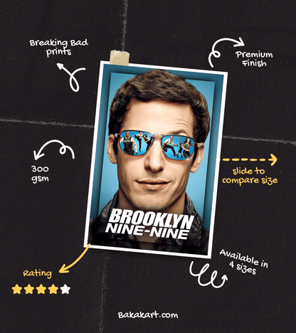 Jake Peralta Wall Poster | Brooklyn Nine Nine | Pop Culture Print