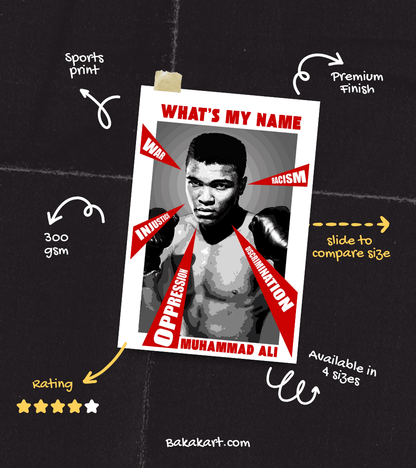 Muhammad Ali Wall Poster | Boxing | Sport Print