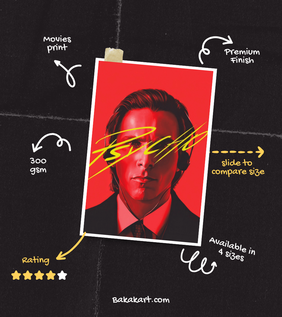 Patrick Bateman Wall Poster | Movies | Pop Culture Print