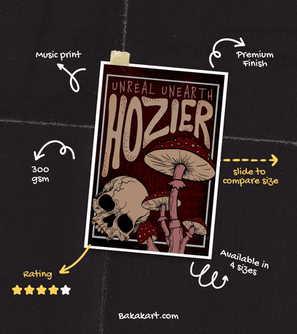 Unearth Unreal Wall Poster | Hozier | Music Print