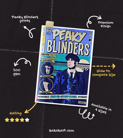 Peaky Blinders Comic Wall Poster | Peaky Blinders | Pop Culture Print