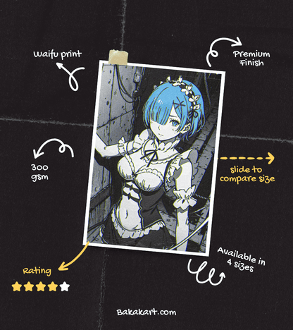 Rem Cyberpunk Wall Poster | Waifu | Anime Print