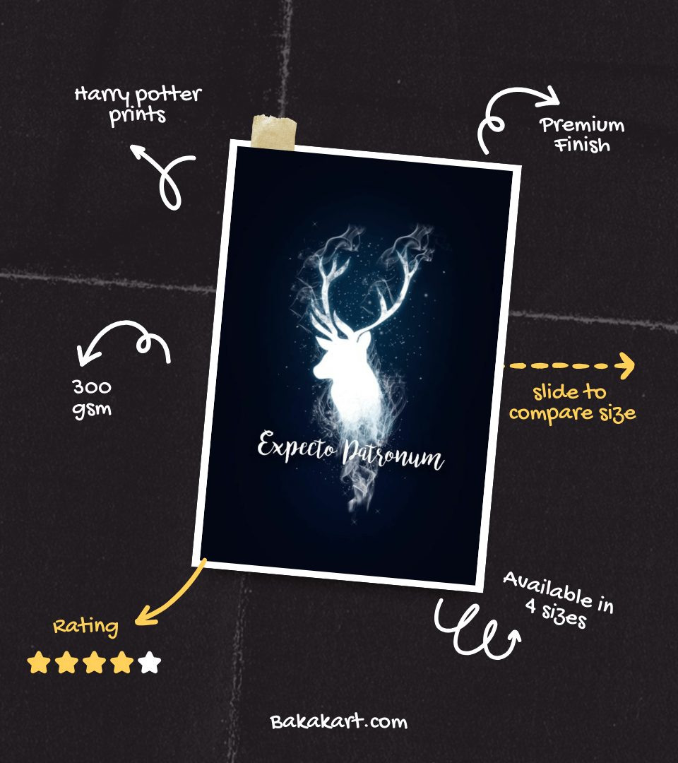 Expecto Patronum Wall Poster | Harry Potter | Pop Culture Print