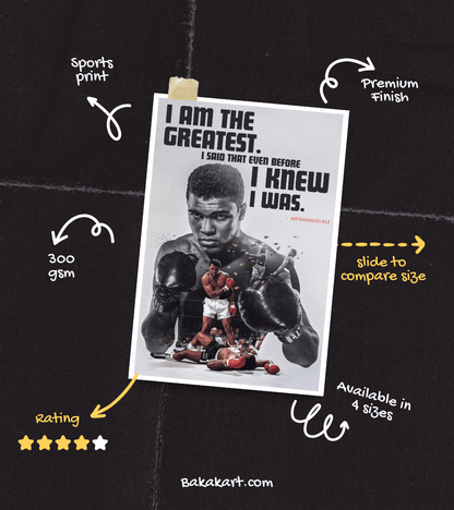 Muhammad Ali Wall Poster | Boxing | Sport Print