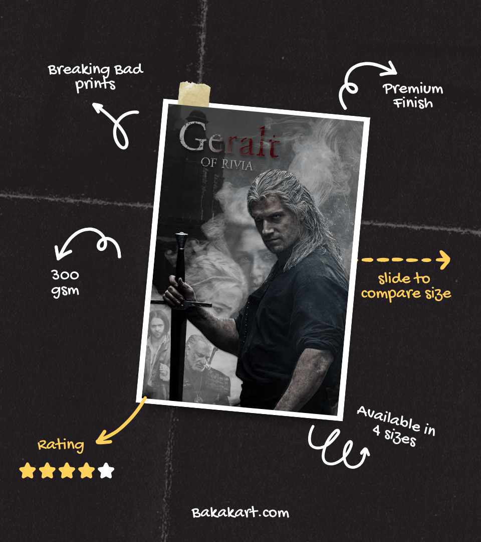 Geralt of Rivia Wall Poster | Witcher | Pop Culture Print