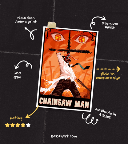 Chainsaw man Wall Poster | Chainsaw Man | Anime Print