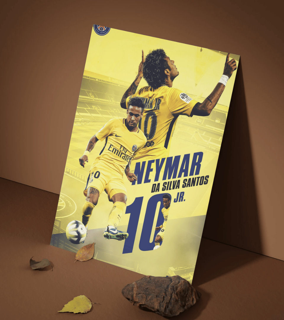 Neymar Wall Poster | Football | Sport Print