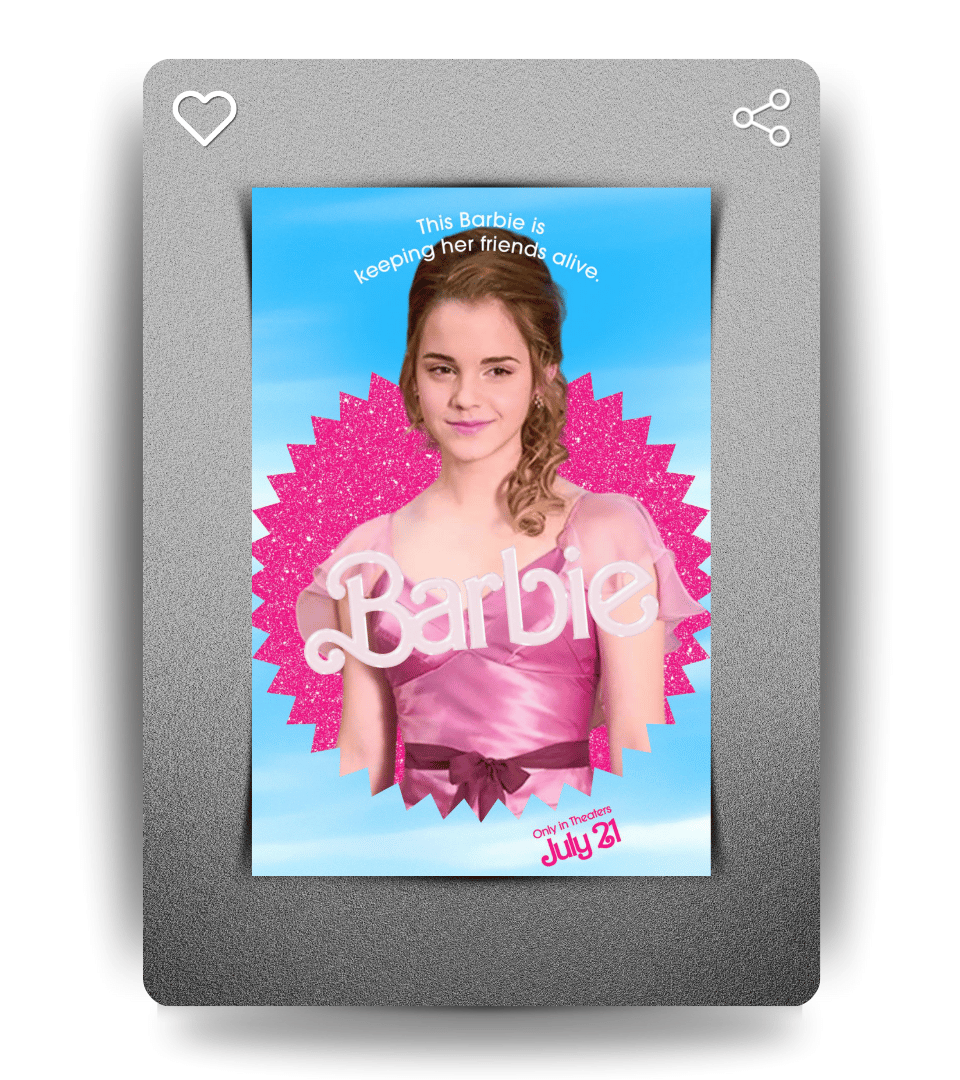 Hermione Barbie Wall Poster | Harry Potter | Pop Culture Print