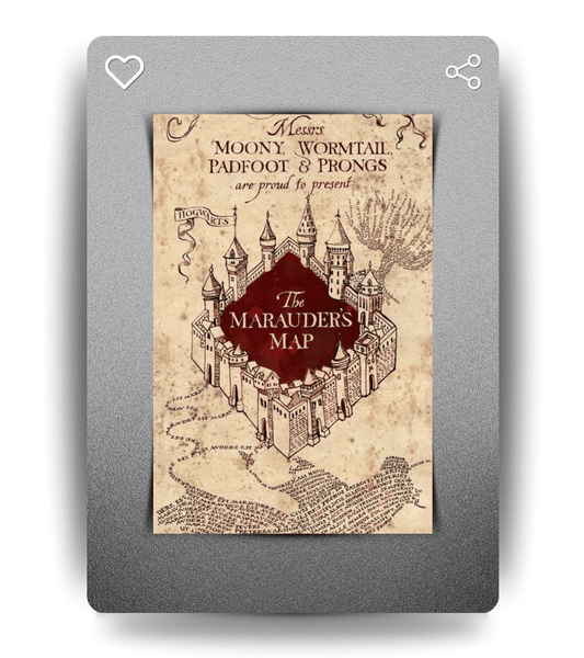 Marauder's Map Wall Poster | Harry Potter | Pop Culture Print