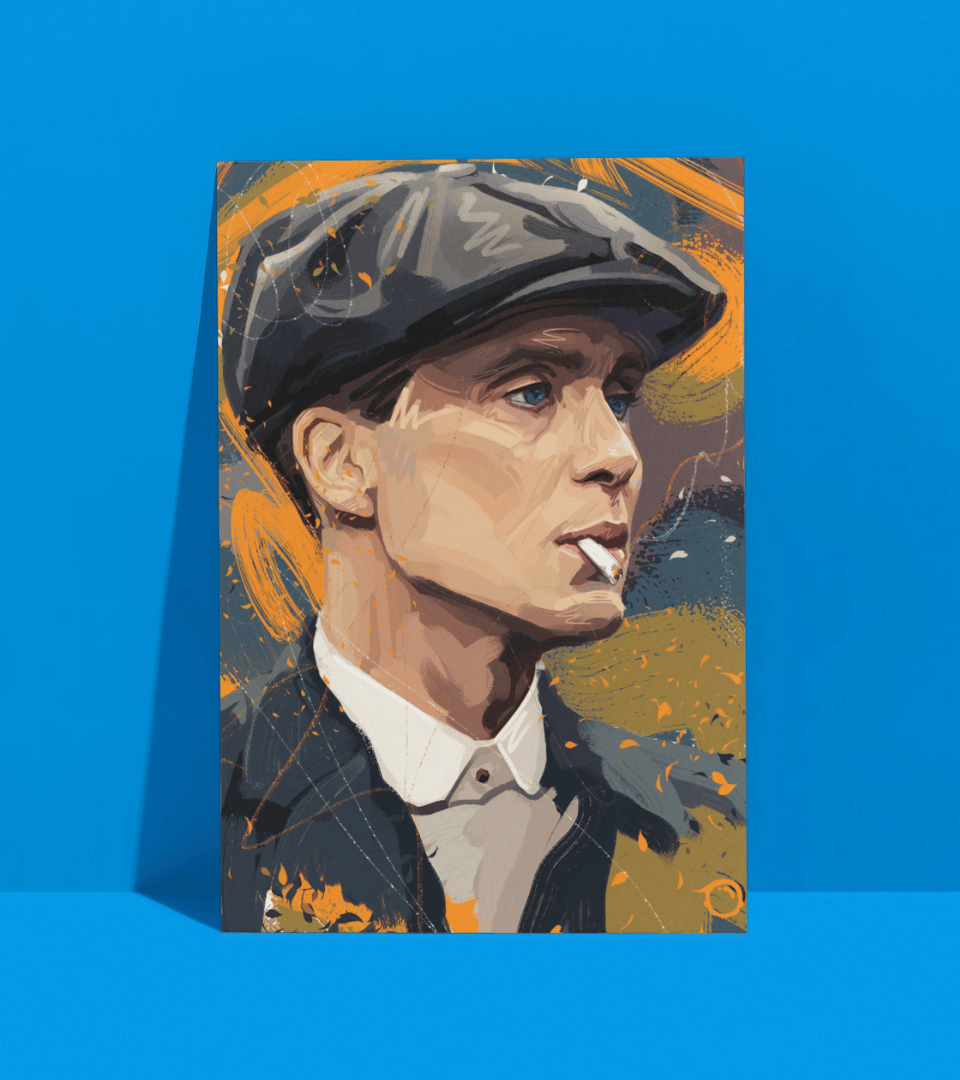 Thomas Shelby Abstract Wall Poster | Peaky Blinders | Pop Culture Print