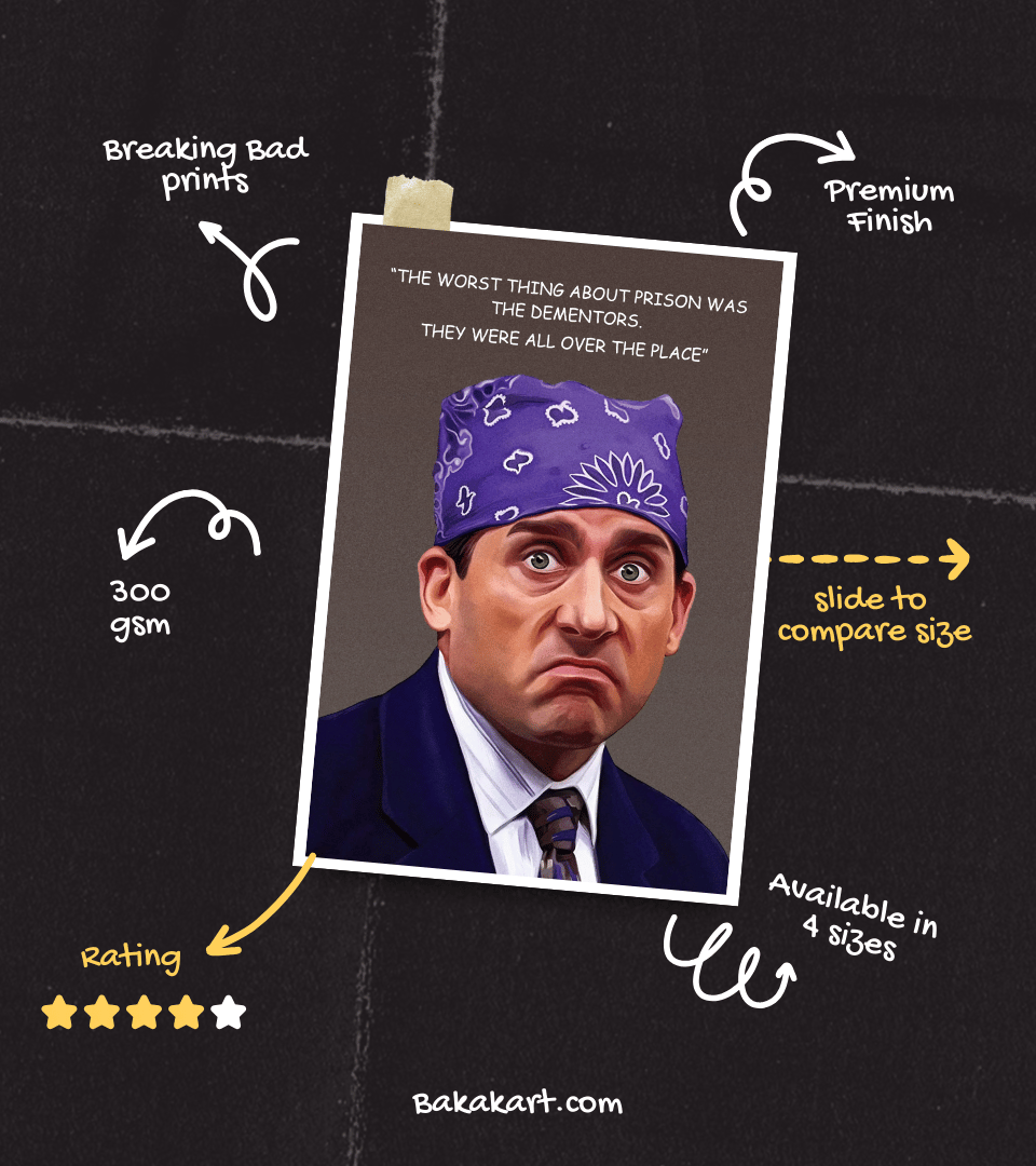 Prison Mike Wall Poster | The Office | Pop Culture Print