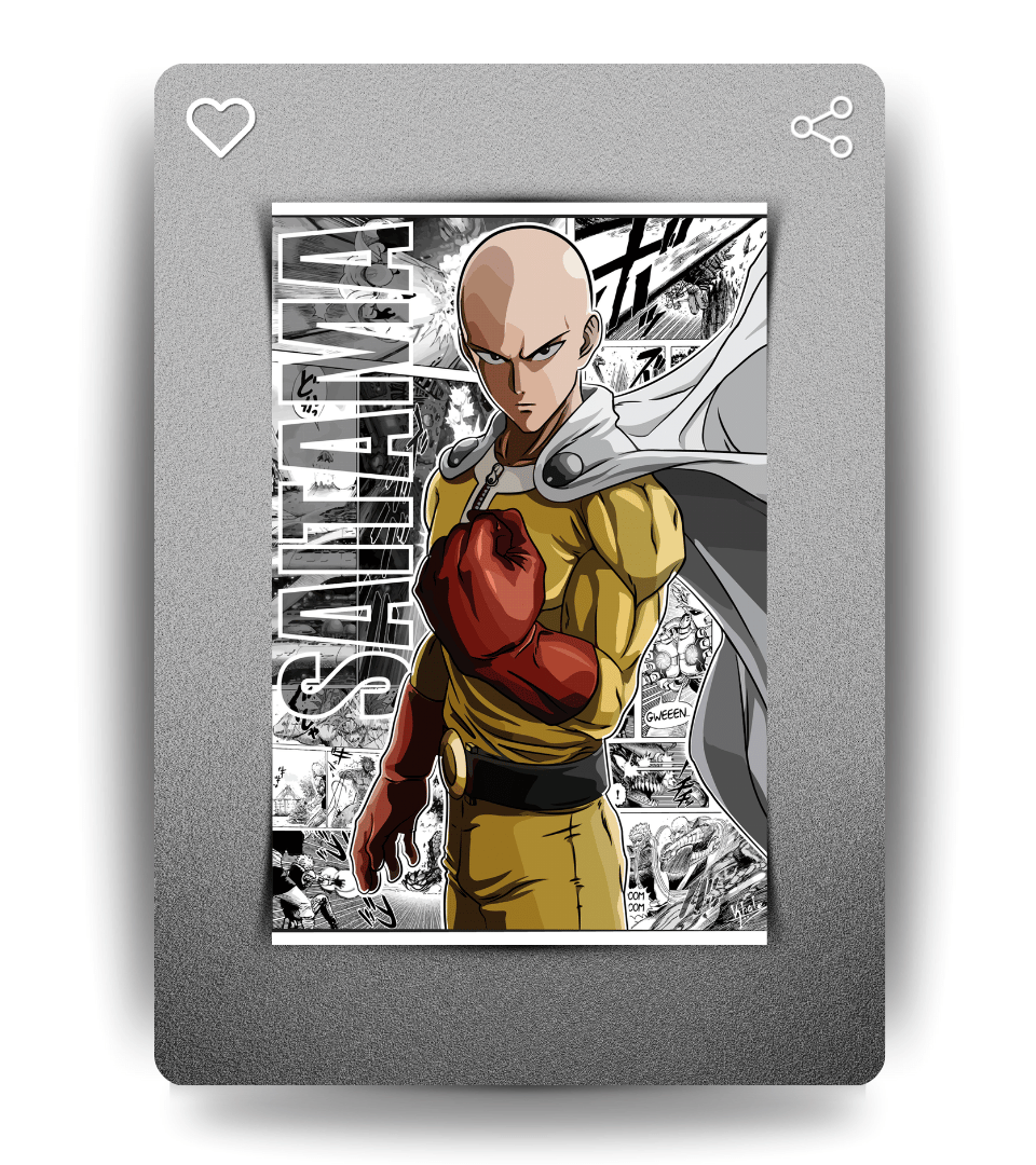 Saitama Wall Poster | One Punch Man | Anime Print