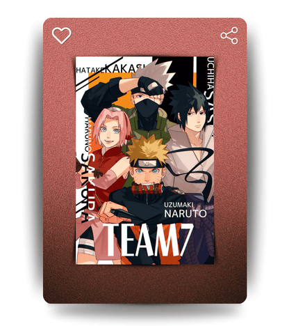 Naruto Team 7 Wall Poster | Naruto | Anime Print