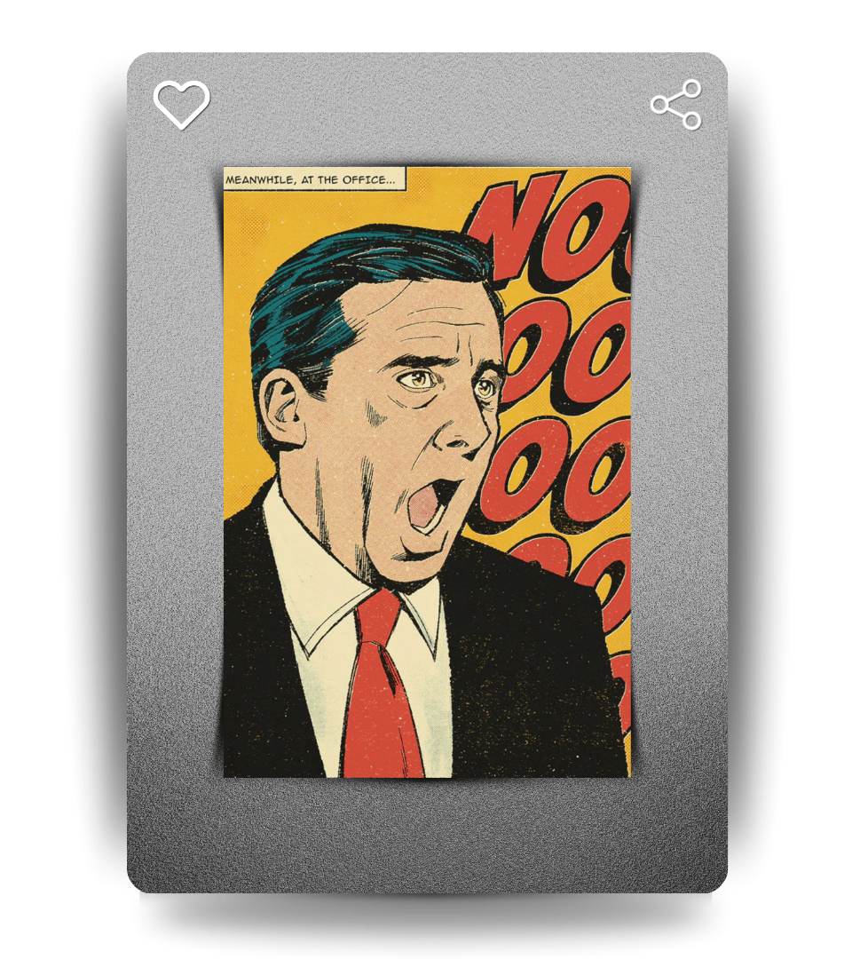 Michael Scott 'NOOOO' Wall Poster | The Office | Pop Culture Print